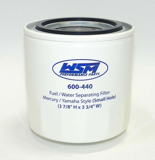 WSM MAR Fuel Water Separators Fuel / Water Separator Mercury / Suzuki / Tohatsu / Yamaha 10 Micron - 600-440