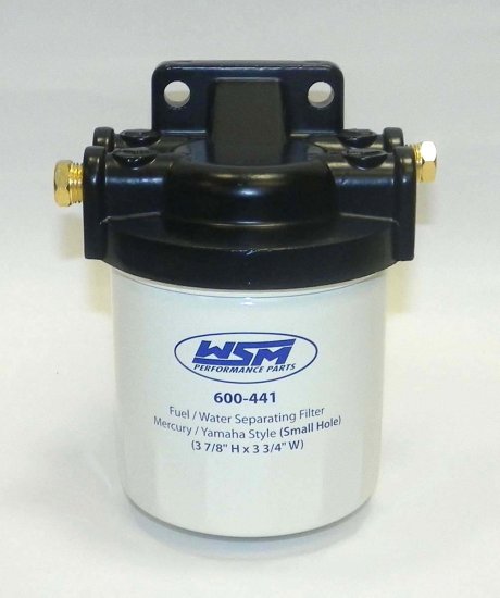 WSM MAR Fuel Water Separators Fuel / Water Separator Kit Mercury / Mercruiser 21 Micron 1/4 npt - 600-441K