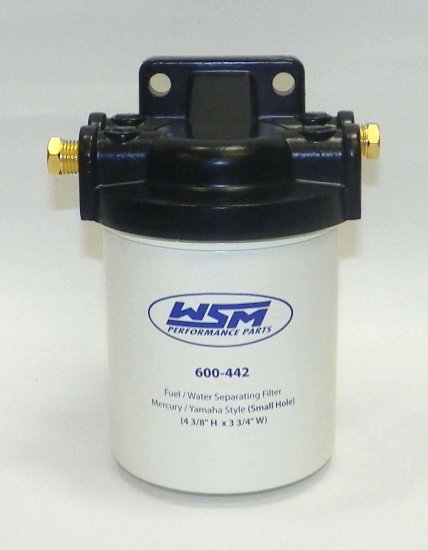 WSM MAR Fuel Water Separators Fuel / Water Separator Kit Johnson / Evinrude / Mercury / Mercruiser 10 Micron 1/4 npt - 600-442K