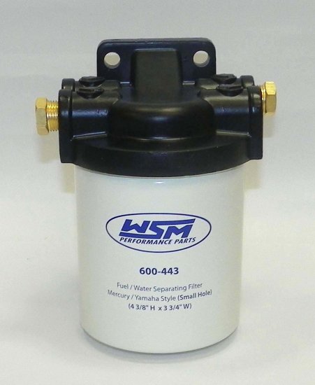 WSM MAR Fuel Water Separators Fuel / Water Separator Kit Mercury / Yamaha 21 Micron 3/8 NPT - 600-443-01K