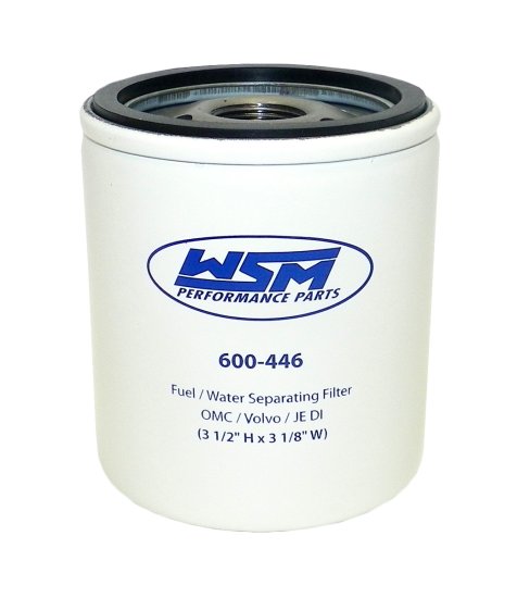 WSM MAR Fuel Water Separators Fuel / Water Separator Johnson / Evinrude / OMC 75 - 300 Hp 10 Micron - 600-446