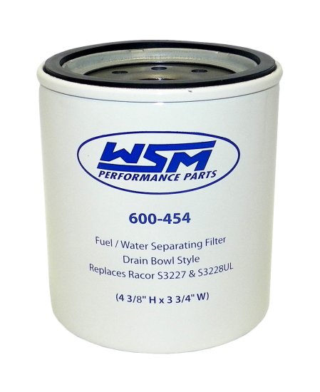 WSM MAR Fuel Water Separators Fuel / Water Separator Mercury / Honda / Suzuki / Yamaha 135 - 350 Hp Drain Bowl Type - 600-454