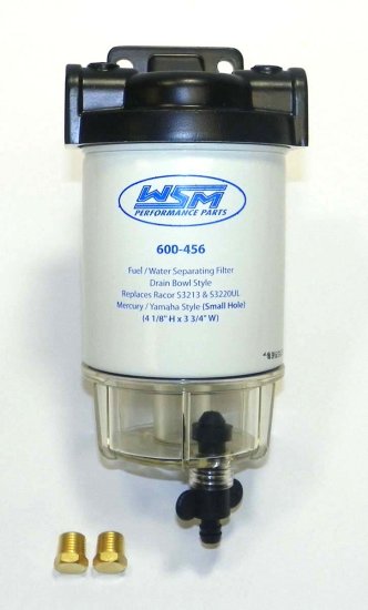 WSM MAR Fuel Water Separators Fuel / Water Separator Kit Mercury / Yamaha 1/4 npt - 600-456K