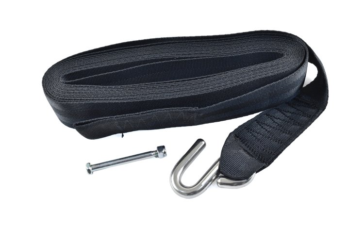 WSM Trailer Parts Trailer Winch Strap 2'' x 20' w/ Stainless Hook - 650-160