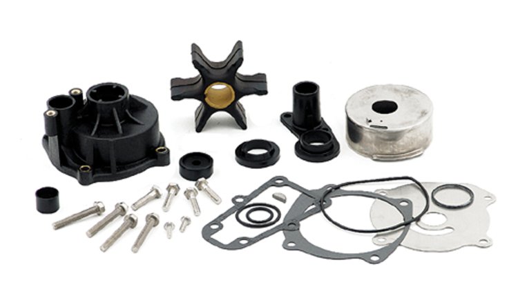 WSM MAR Water Impeller Parts Water Pump Kit Complete Johnson / Evinrude 85 - 235 Hp Cross Flow 78 - 750-254