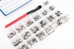 WSM Universal Shop Hose Clamp Oetiker Clamp Kit 10.3mm-41mm - 990-500