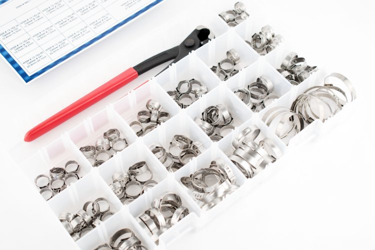 WSM Universal Shop Hose Clamp Oetiker Clamp Kit 10.3mm-41mm - 990-500