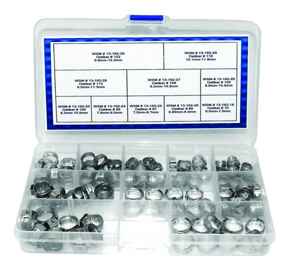 WSM Universal Shop Hose Clamp Oetiker Clamp Kit 5.3mm-11.8mm - 990-505