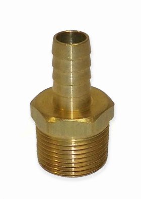 WSM Brass Fittings Hose Barb 1/2'' Hose x 3/4'' Male - COU220FJ