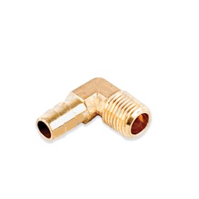 WSM Brass Fittings Hose Barb 90 Degree Elbow 3/8'' Hose x 1/4'' Male - COU220LEE