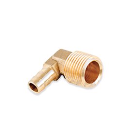 WSM Brass Fittings Hose Barb 90 Degree Elbow 3/8'' Hose x 1/2'' Male - COU220LEF
