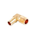 WSM Brass Fittings Hose Barb 90 Degree Elbow 1/2'' Hose x 3/8'' Male - COU220LF