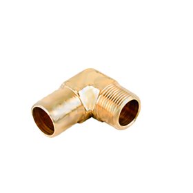WSM Brass Fittings Hose Barb 90 Degree Elbow 1'' Hose x 3/4'' Male - COU220LNJ