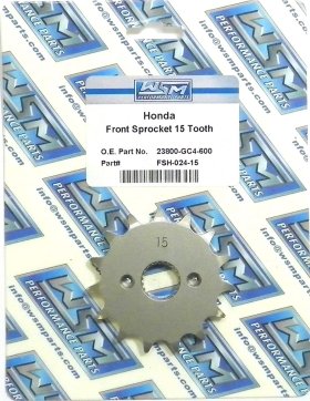 WSM Off Road Sprockets Sprocket Front Honda 80 / 85 - FSH-024-15