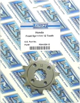 WSM Off Road Sprockets Sprocket Front Honda 250 XR 96-04 - FSH-029-12