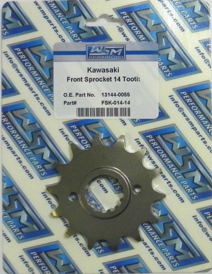 WSM Off Road Sprockets Sprocket Front Kawasaki 250 KLX - FSK-014-14