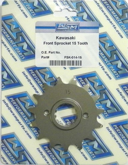WSM Off Road Sprockets Sprocket Front Kawasaki 250 KLX - FSK-014-15