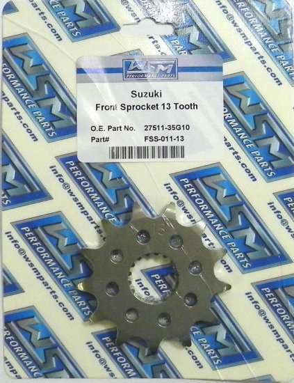 WSM Off Road Sprockets Sprocket Front Suzuki 450 RMX / RMZ - FSS-011-13