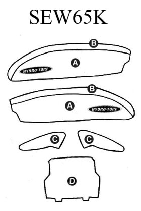 Hydro-Turf Upholstery For Kawasaki 650Sx Sides & Dash Kit
