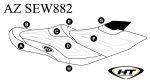 Hydro-Turf Premier Seat Cover For Sea-Doo Rxt-Is (09-12) / Rxt 260 / Rxt-X 260 / Wake Pro 215 (10-15) / Rxt-X As 260 (12-15) - AZ-SEW882