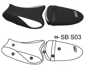 Htmoto Seat Cover Streetbike Suzuki (07-08) Gsx-R 1000 Htmoto Seat Cover Streetbike Suzuki (07-08) Gsx-R 1000