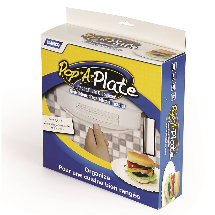 Camoc Paper Plate Storage Pop-A-Plate - White -57001