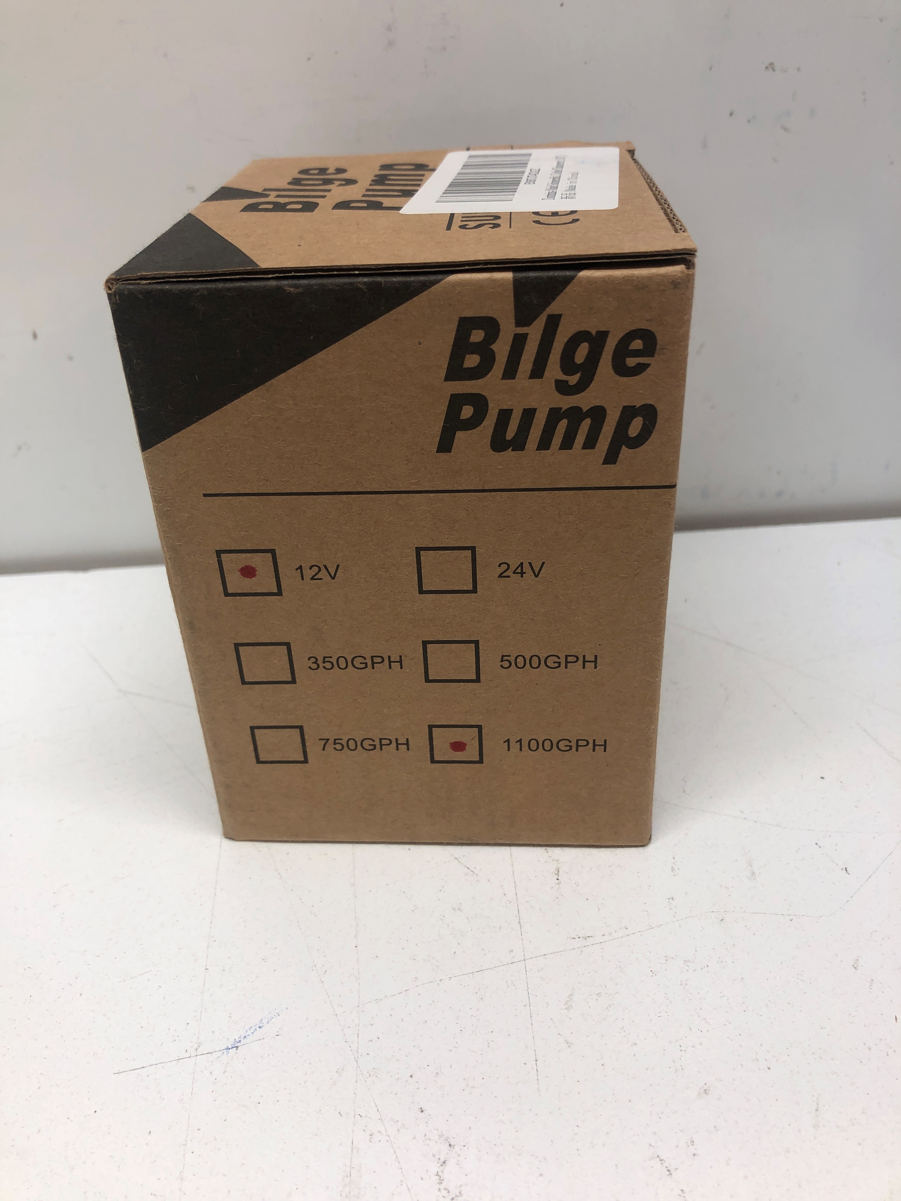 Round Red White And Blue Like Rule 1100 Gph Bilge Pump - Click Image to Close