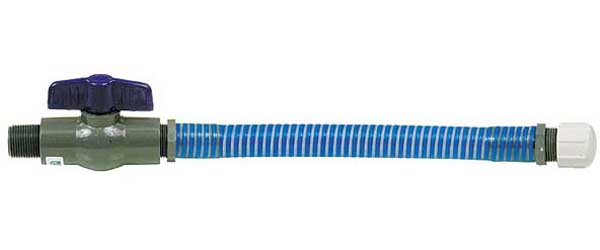 Flow Control Valve With Spiral Tech Filler Hose & Screw Cap