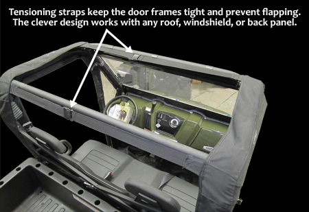 Seizmik Framed Door Kit ? 2009-2013 Polaris Mid-Size Round Tube Ranger - 06005 - Click Image to Close