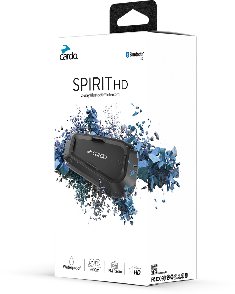 CARDO Spirit Hd Bluetooth Headset Single - SPRT0002 - Click Image to Close