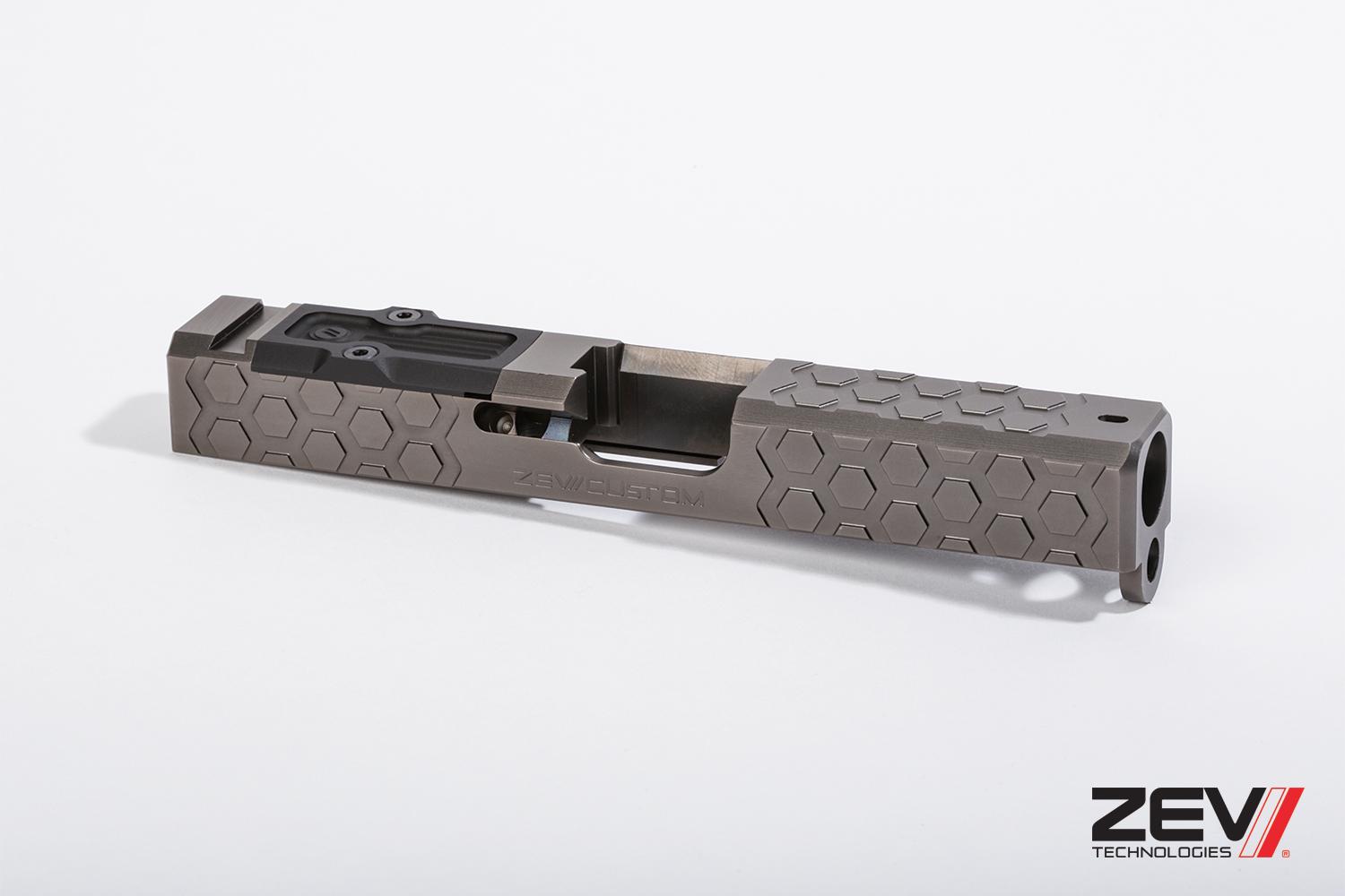Zev Hexcut Grey G19 Gen3 Absolute Cowitness With Rmr Cover Plate Slide - SLD.KIT-Z19-3G-HEX-RMR-CW.ABS-GRY Zev Hexcut Grey G19 Gen3 Absolute Cowitness With Rmr Cover Plate Slide - SLD.KIT-Z19-3G-HEX-RMR-CW.ABS-GRY