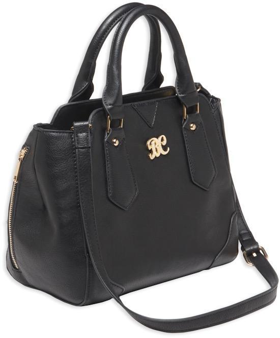 Satchel Style Purse W/Holster - Black W/Black Trim (16" X 9.5" X 5.5") - BDP-020