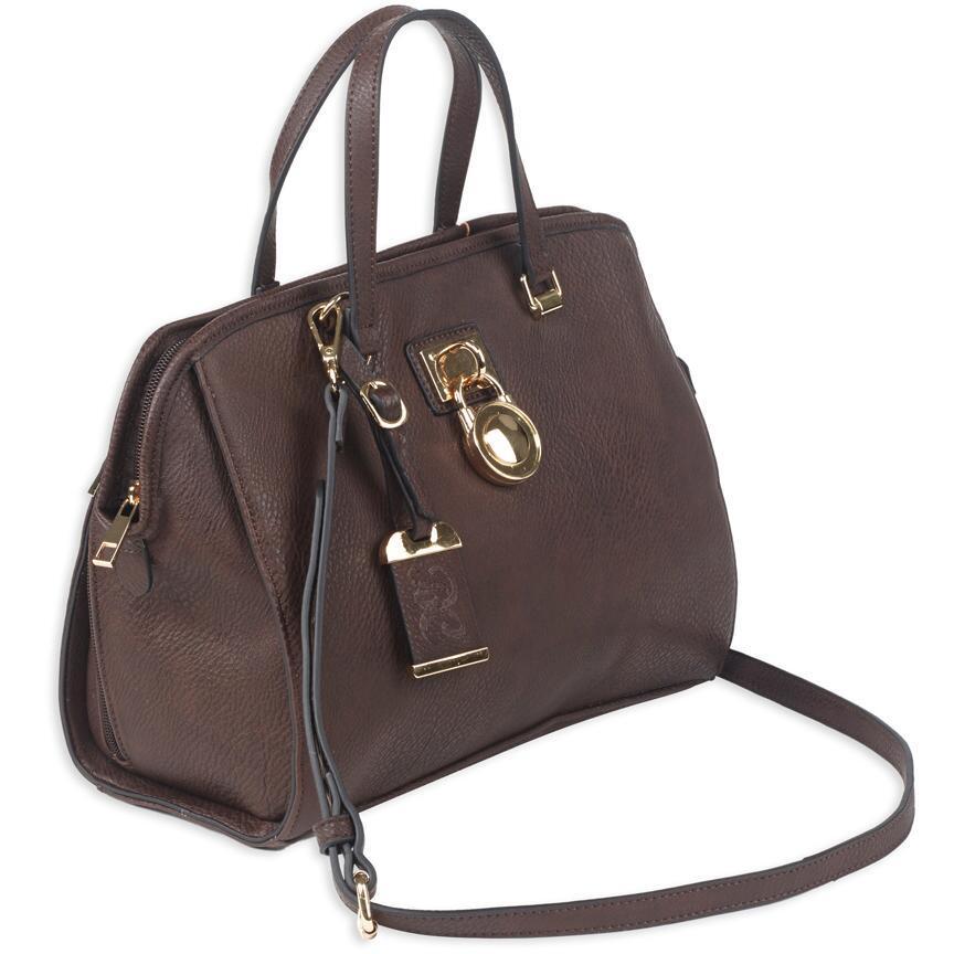 Satchel Style Purse W/Holster - Chocolate Brown (16" X 9.5" X 5.5") - BDP-028