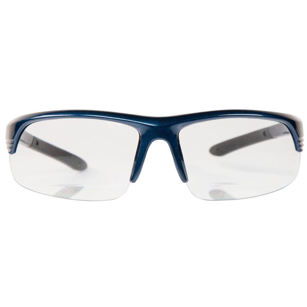 Corporal Half Frame Shooting Glasses Blue/ Clear Lens - 110164