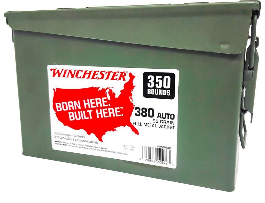 380 Auto 95Gr Fmj Brass Case 350 Rds/Ammo Can - WW380C 380 Auto 95Gr Fmj Brass Case 350 Rds/Ammo Can - WW380C