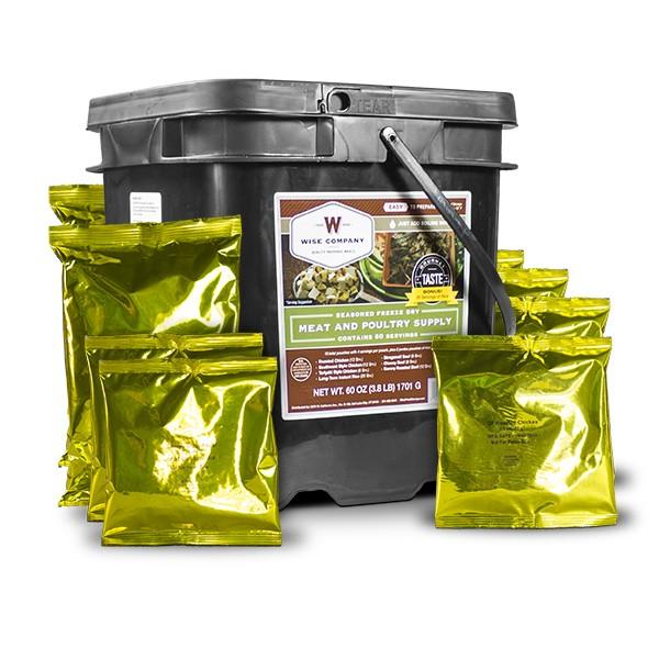 30 Day 1 Person 60 Serving + 20 Rice Servings Freeze Dried Meat Bucket - RW07-702