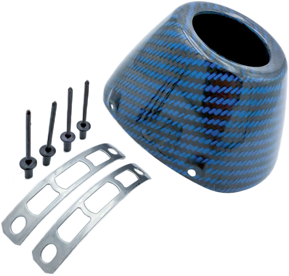 FMF Offroad Factory 4.1 End Caps CARBON CAP 4.1 NEW STYLE BLUE CARBON End Cap - 040694