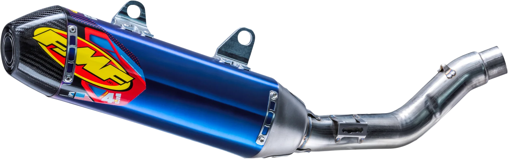 FMF Offroad Factory 4.1 Slip-On Exhaust 4.1 RCT ANOD TI S/O W/CARBON CAP KAW - 042412