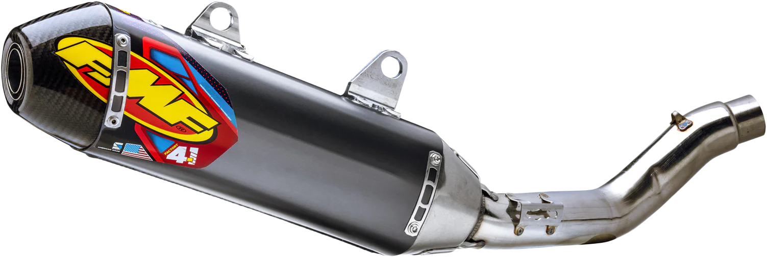 FMF Offroad Factory 4.1 Slip-On Exhaust 4.1 RCT ALUM SS S/O W/CARBON CAP TRI - 045694