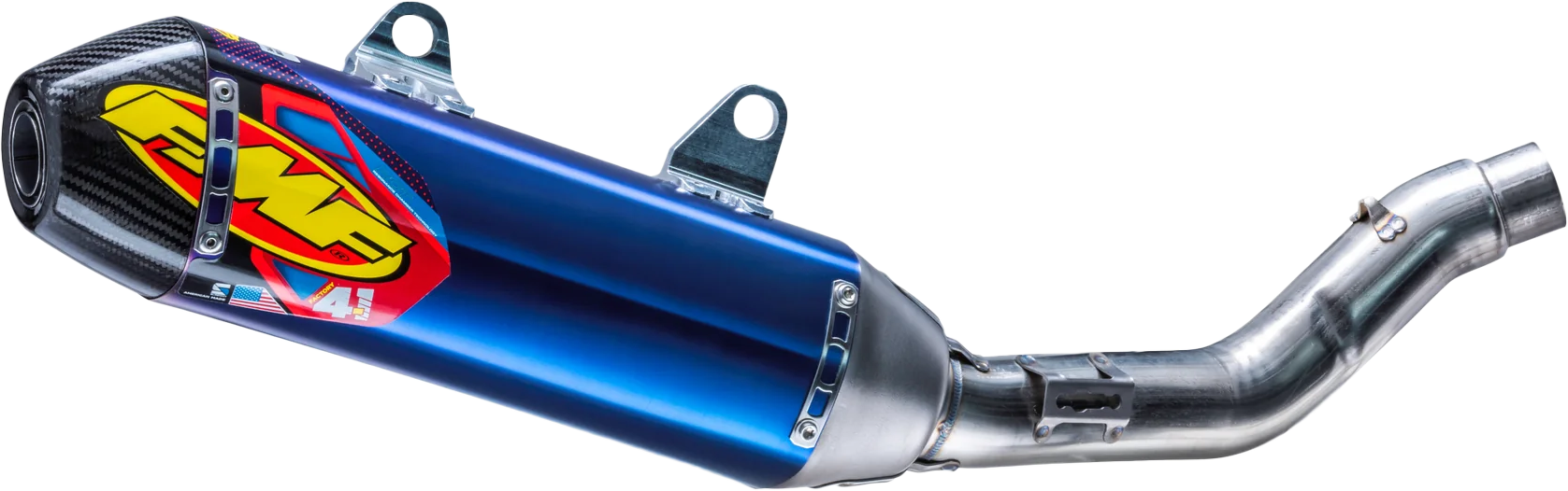 FMF Offroad Factory 4.1 Slip-On Exhaust 4.1 RCT ANOD TI S/O W/CARBON CAP TRI - 045695