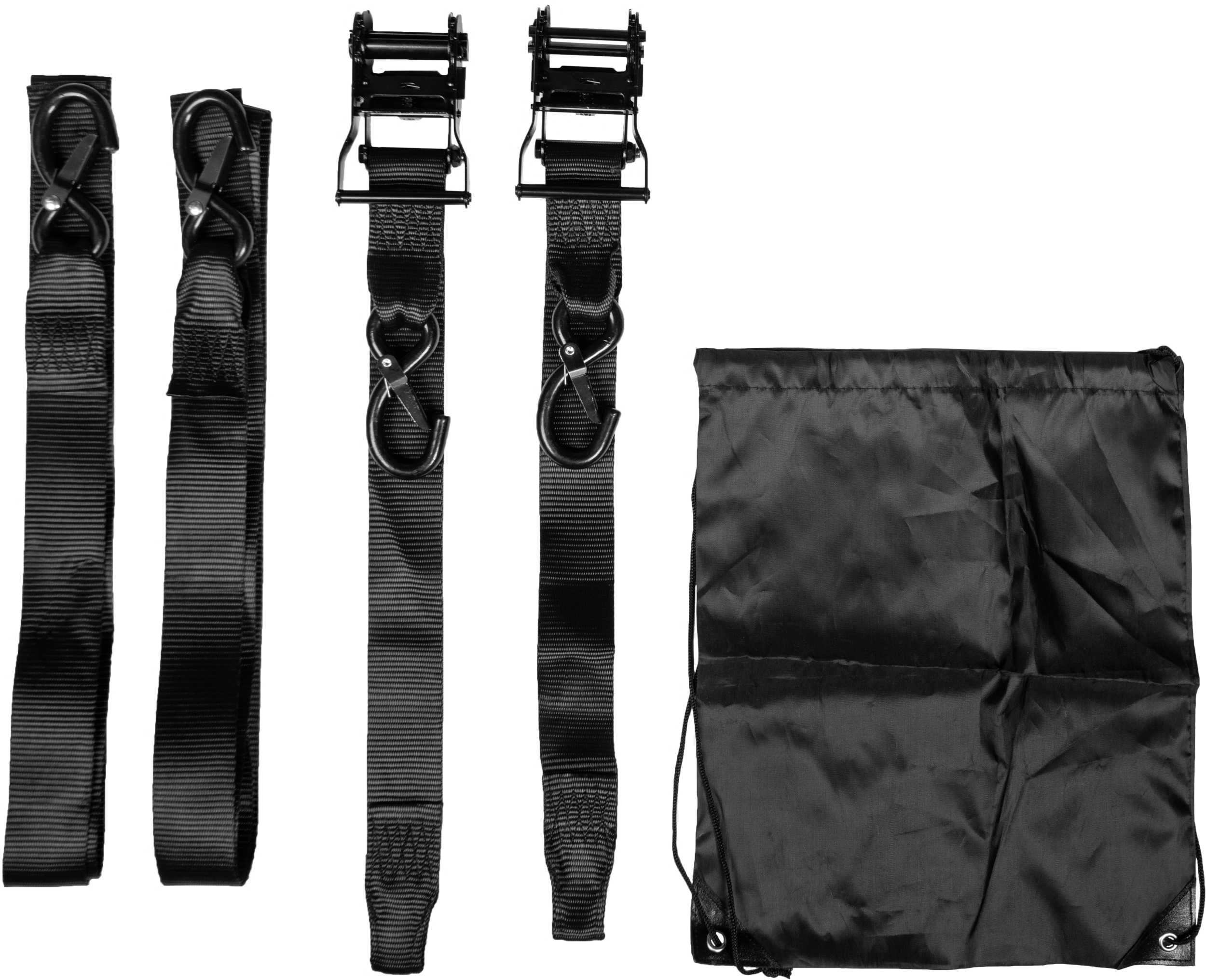 FIRE POWER 2" X 8' RATCHET SOFT TIE-DOWN BLACK 2/PK - 29-13091
