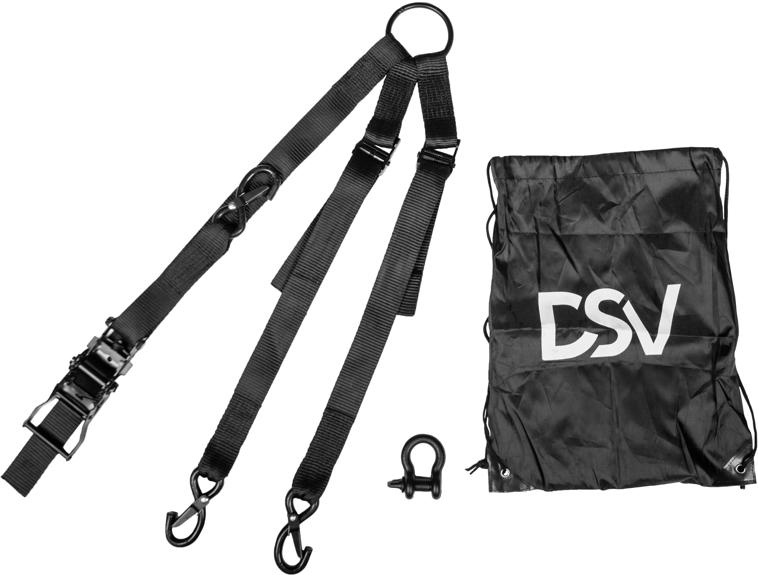 FIRE POWER 3-WAY 1.5" RATCHET TIE-DOWN BLACK 1/PK - 29-13098