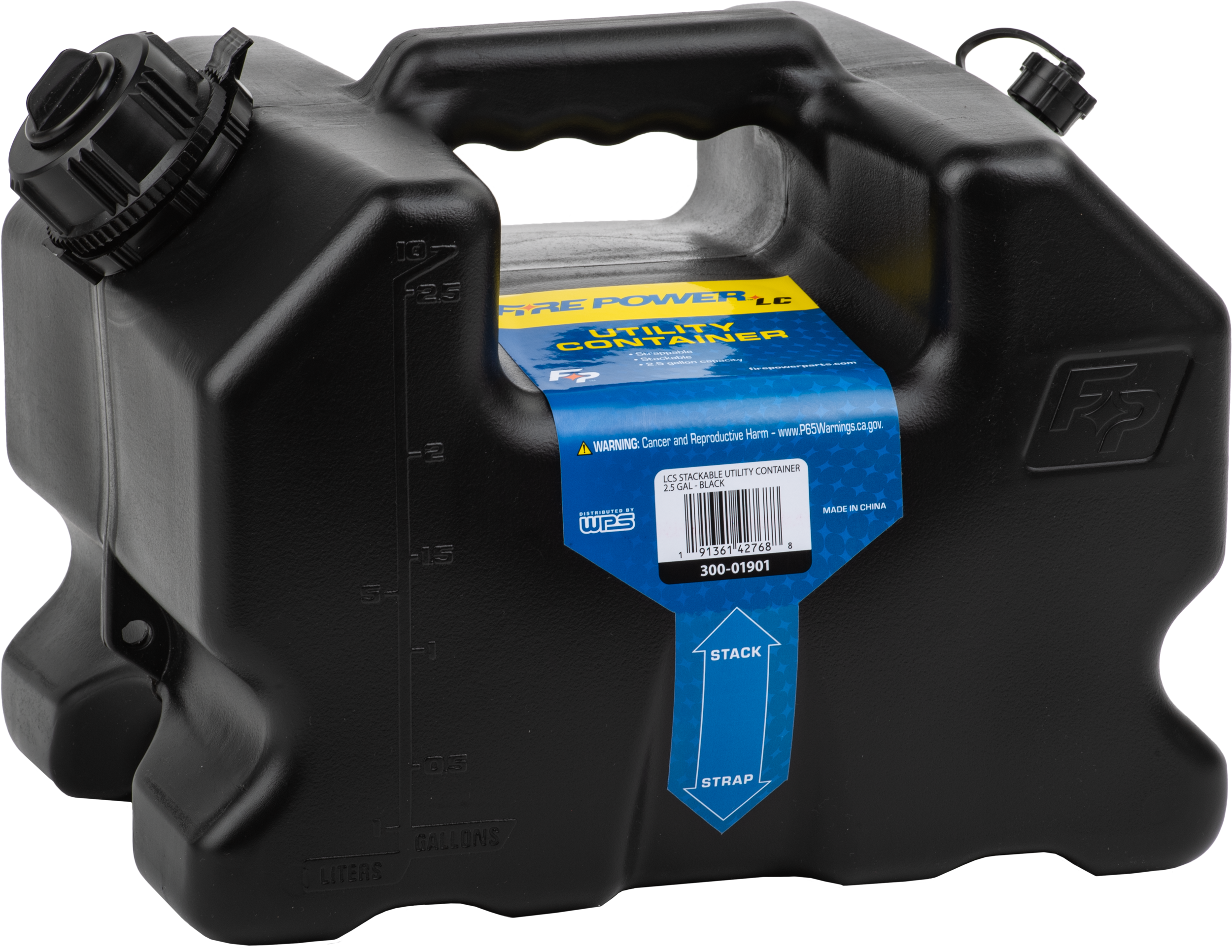 FIRE POWER LCS STACKABLE CONTAINER 2.5 GAL - BLACK - 300-01901