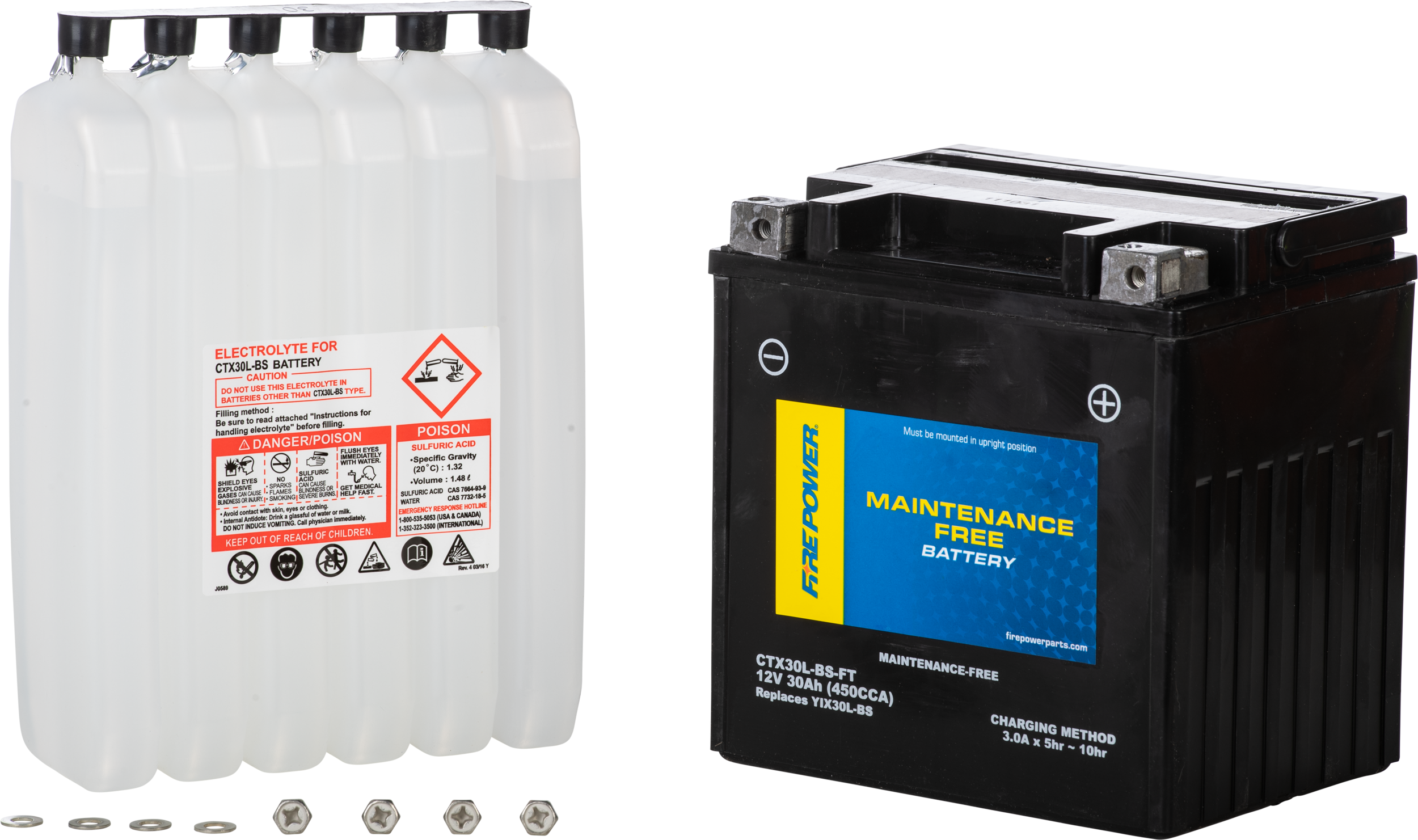 FIRE POWER BATTERY CTX30L-BS-FT MAINTENANCE FREE - CTX30L-BS-FT