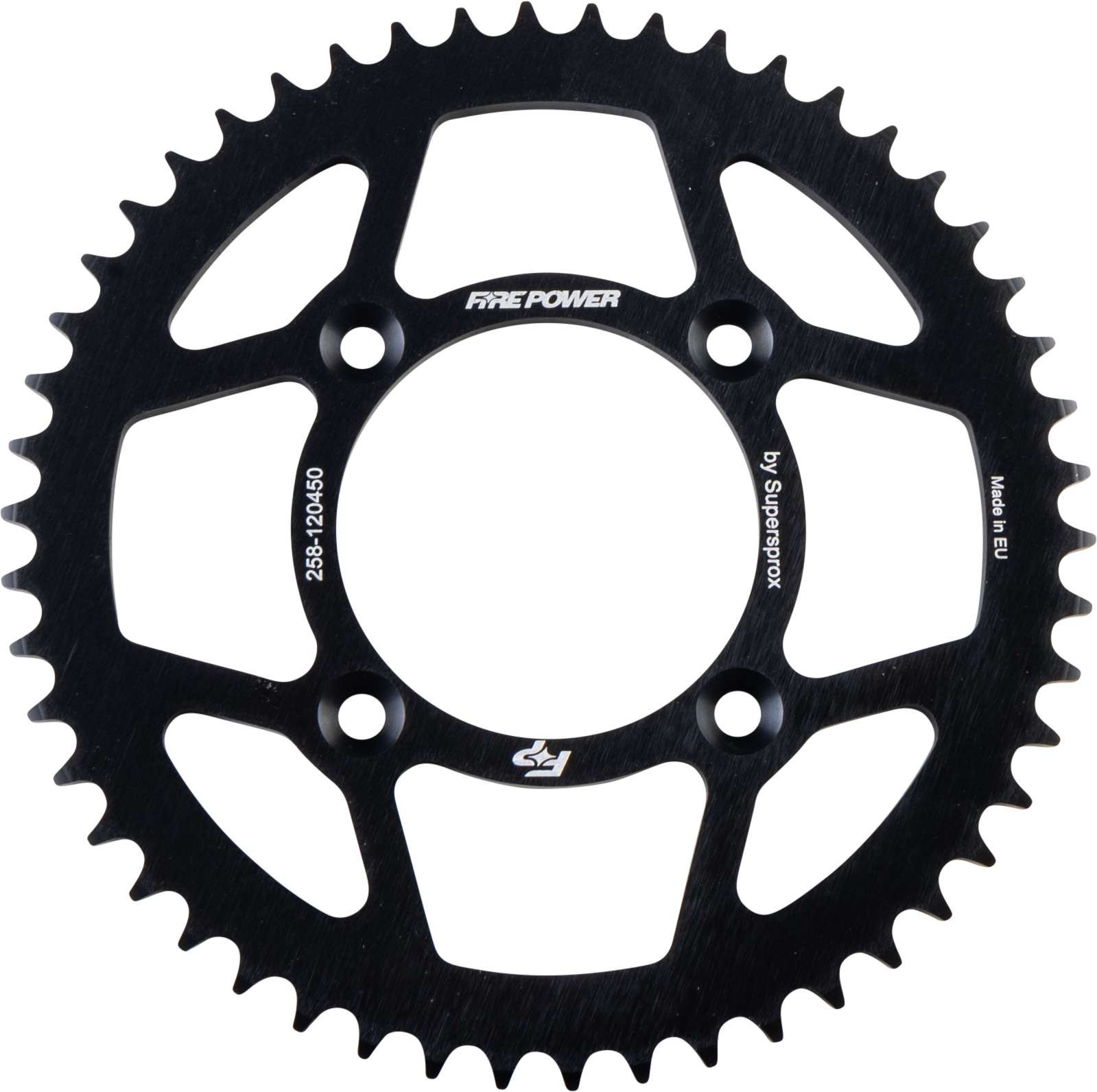 FIRE POWER REAR SPROCKET ALUMINUM 50T BLK - FPA-1204-50-BLK