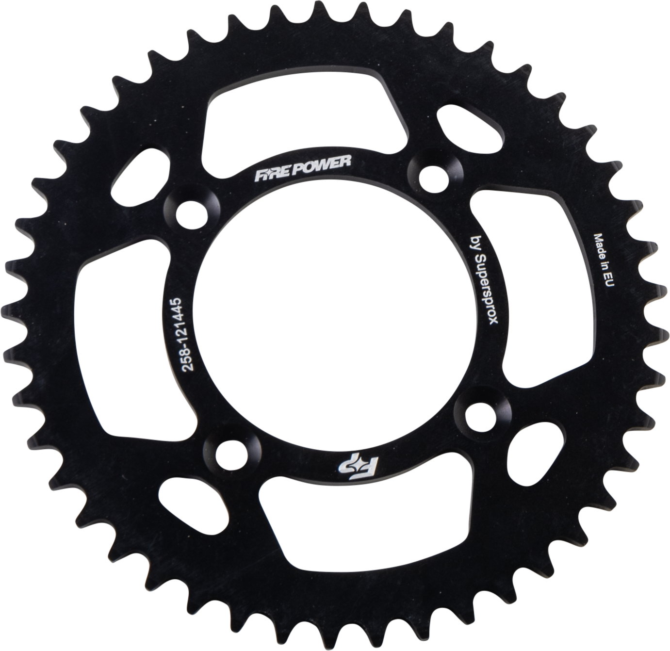 FIRE POWER REAR SPROCKET ALUMINUM 45T BLK - FPA-1214-45-BLK