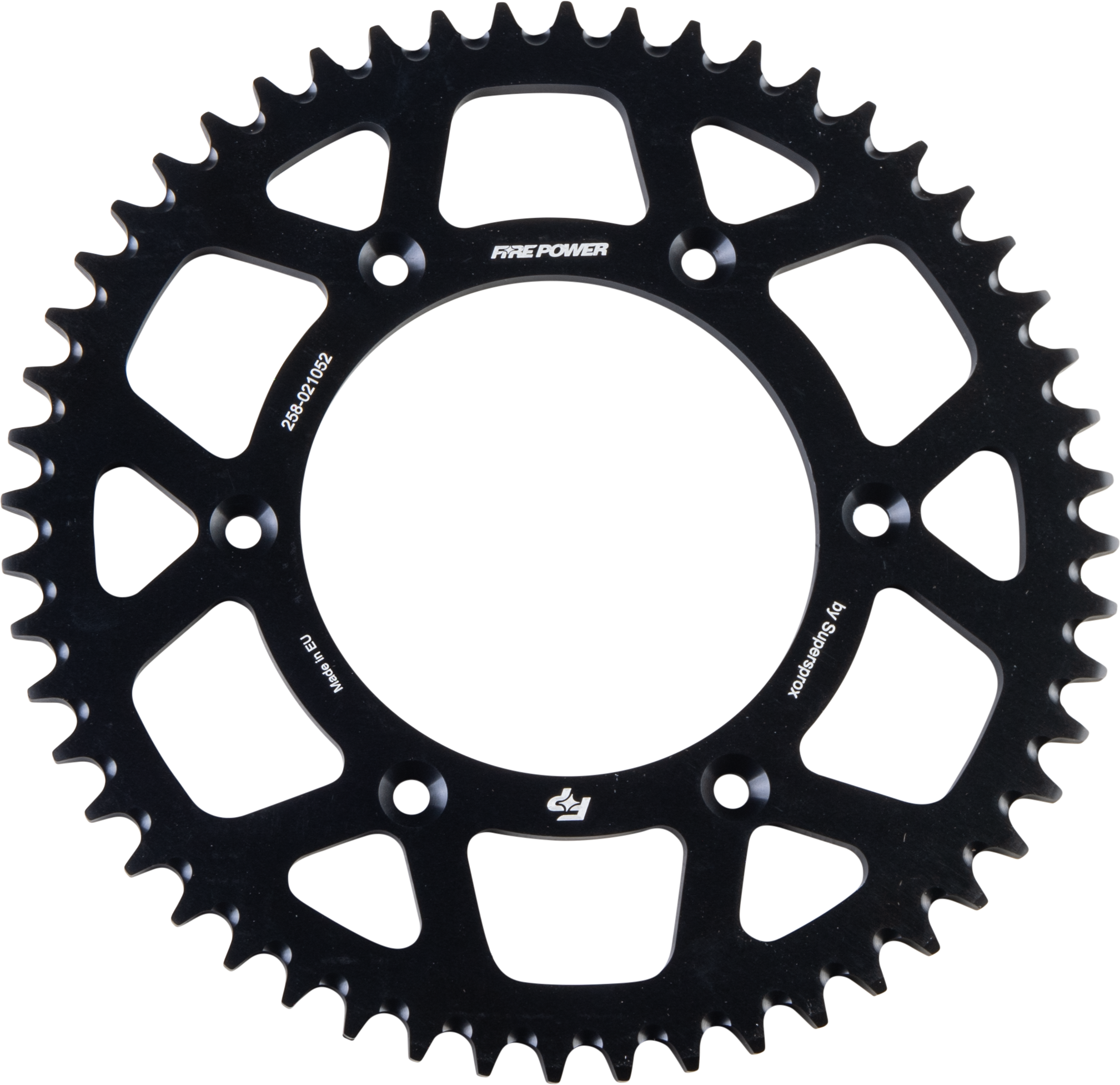 FIRE POWER REAR SPROCKET ALUMINUM 52T BLK - FPA-210-52-BLK