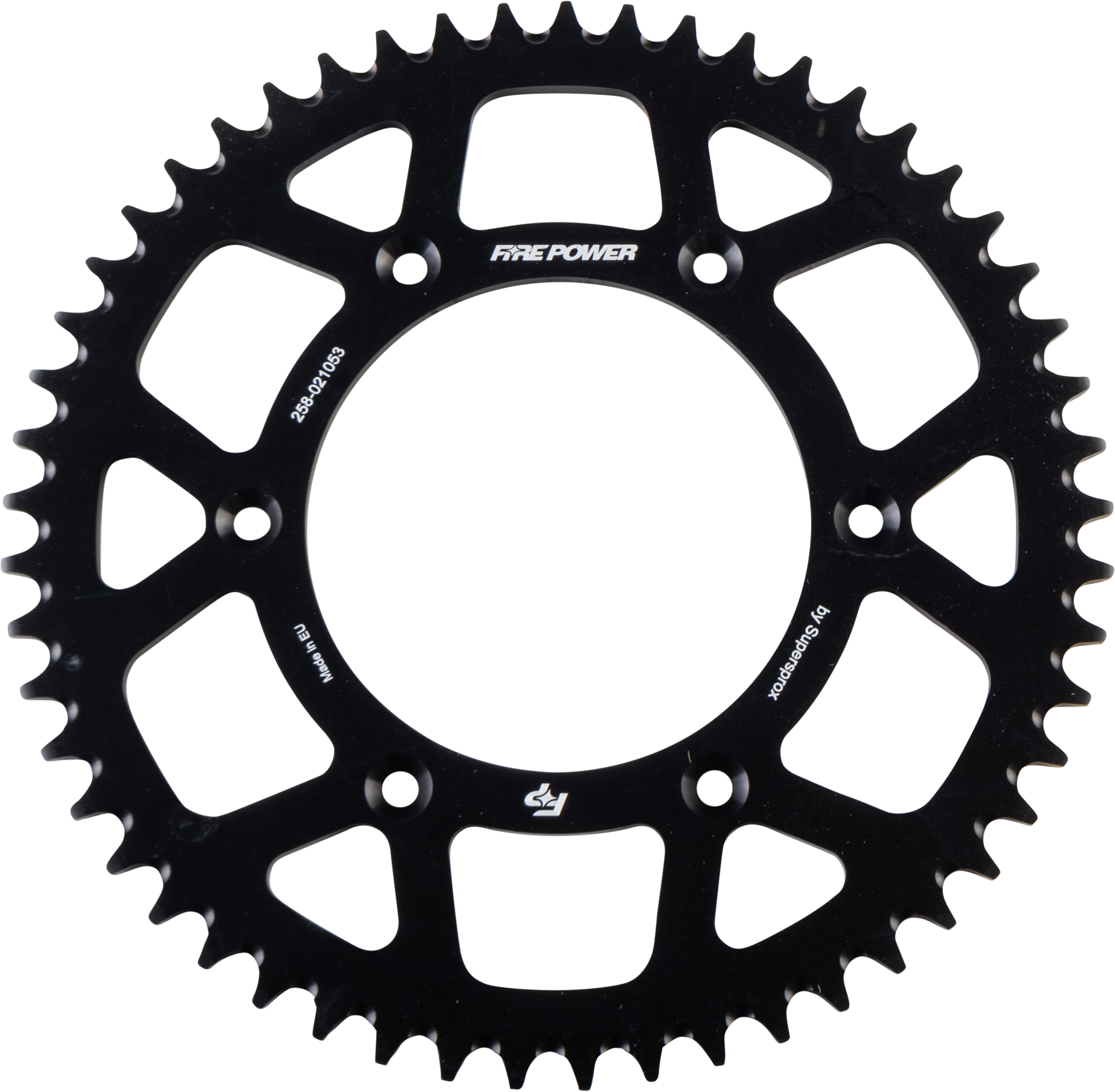 FIRE POWER REAR SPROCKET ALUMINUM 53T BLK - FPA-210-53-BLK