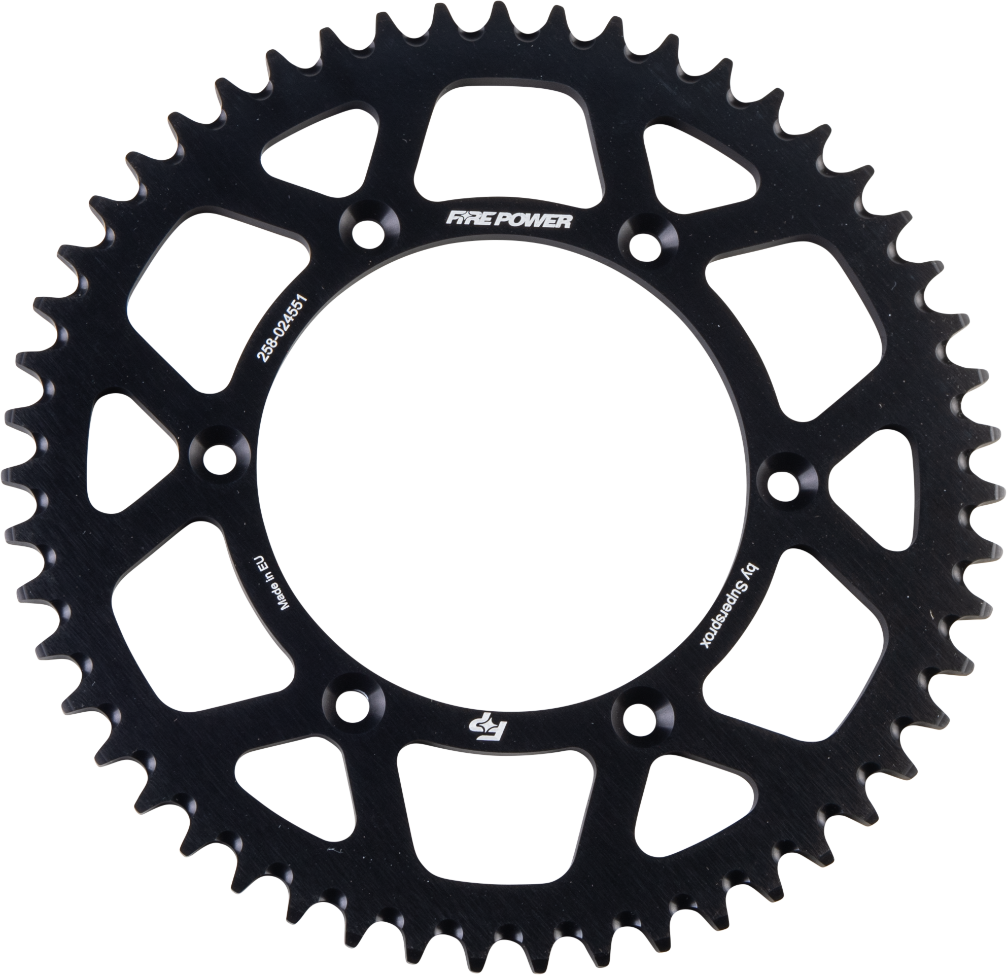 FIRE POWER REAR SPROCKET ALUMINUM 51T BLK - FPA-245-51-BLK
