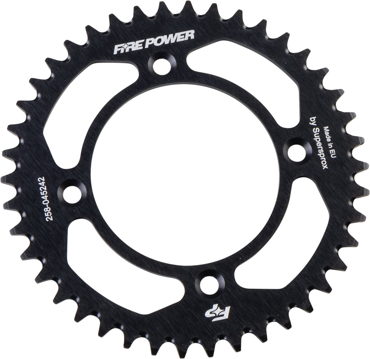 FIRE POWER REAR SPROCKET ALUMINUM 42T BLK - FPA-452-42-BLK